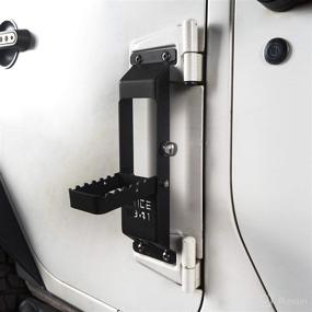 img 4 attached to 🚪 Шаговая педаль Hooke Road для петель дверей Jeep Wrangler JK & JKU 2007-2018 с знаком "Since 1941