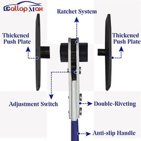 img 2 attached to 🔧 360° Ratcheting Brake Caliper Compression Tool with Double Caliper Hangers - Blue