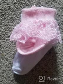 img 5 attached to Cute And Chic: Adeimoo Princess Baby Girls Lace Ruffle Socks For Infants And Toddlers