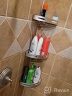 img 1 attached to Dark Grey 2-Tier Corner Shower Shelf - No Drilling Required! Wall Mounted Bathroom Caddy Organizer For Kitchen review by Eric Beck
