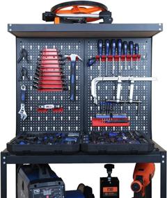 img 2 attached to 31.5 Inch Prostormer Workbench: Multipurpose Garage Table With Peg Board Hook Kit For Home, Garage And DIY Projects