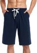 men's cotton lounge shorts with drawstring, 5 inch inseam sleep shorts, colorfulleaf pajama bottoms for men logo