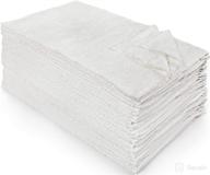🔲 полотенце "нувелл лежанд ребристое барное полотенце" - качественный хлопок, 16x19 дюймов, белый (набор из 25 штук) логотип