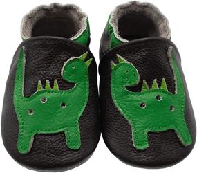 img 3 attached to 🦖 Yalion Boys' Dinosaur Leather Moccasins with Anti Slip - Enhance Your SEO