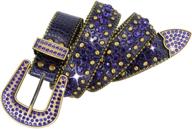 western cowgirl rhinestone studded leather women's accessories ~ belts logo
