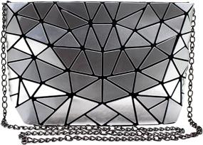 img 1 attached to Buddy Holographic Geometric Crossbody Iridescent Women's Handbags & Wallets at Shoulder Bags