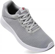 maiitrip men's athletic running shoes - lightweight, breathable mesh casual tennis sports workout walking sneakers in grey, size 11 logo