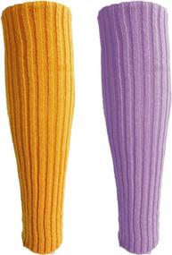 img 3 attached to Женские вязаные гетры: вязаные крючком длинные носки 80-х годов для взрослых