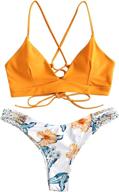 👙 zaful braided bikini padded swimsuit: stylish women's swimwear with swimsuits & cover ups logo