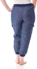 img 1 attached to Women'S Casual Linen Jogger Pants With Cargo Pockets And Comfort Waist 1192