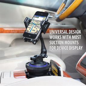 img 1 attached to 🔌 USA GEAR Adjustable Cup Holder Suction Mount - Compatible with Suction Mount Wireless Car Chargers - Adjustable Design Holds Suction Mounts for Qi Chargers and Other Devices