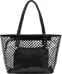 img 4 attached to Neno Candy Colors Polka Dot Beach Tote: идеальный аксессуар для веселья на солнце