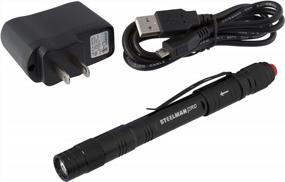 img 2 attached to Rechargeable 70 Lumen Pen Light In Black By Steelman Pro 78609