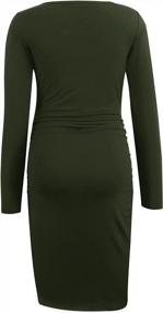 img 2 attached to 👗 Stylish and Comfy: Smallshow Women's Long Sleeve Maternity Dress for Ruched Pregnancy Clothes