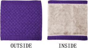 img 2 attached to 🧣 Warm and Cozy Epeius Winter Knitted Infinity Children Girls' Accessories for Cold Weather