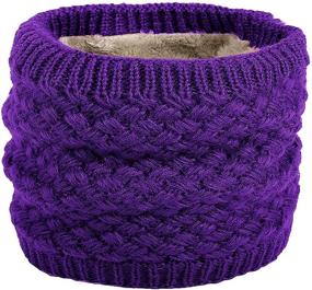 img 1 attached to 🧣 Warm and Cozy Epeius Winter Knitted Infinity Children Girls' Accessories for Cold Weather