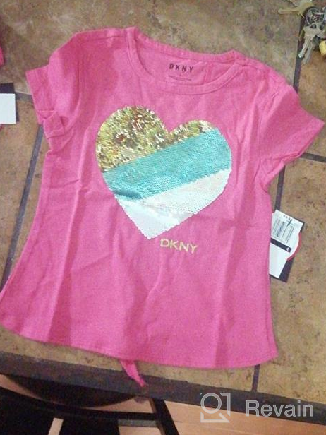 img 1 attached to 💃 Stylish DKNY Girls' T-Shirt: Trendy and Comfortable Tops for Girls review by Demian Shah