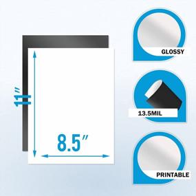 img 3 attached to 8.5X11 Inch Non-Adhesive Printable Magnetic Sheets (10 Pack) 13.5Mil Thick Glossy Magnet Paper For Inkjet Printers