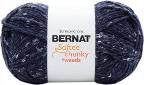 img 4 attached to Bernat Softee Chunky Tweed BB Yarn, Blue
