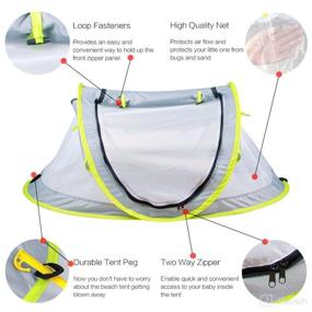 img 3 attached to 🏖️ Stay Protected on the Go: Large Baby Beach Tent with UPF 50+ Sunshade and Mosquito Net