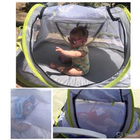 img 1 attached to 🏖️ Stay Protected on the Go: Large Baby Beach Tent with UPF 50+ Sunshade and Mosquito Net