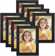 set of 8 ophanie 5x7 picture frames for wall or tabletop display - perfect for bedroom, office, and living room decor logo
