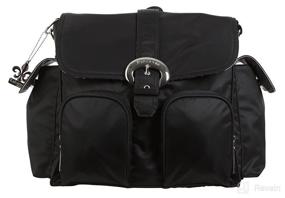 img 1 attached to 🎒 Kalencom Double Duty Diaper Bag: Durable Nylon Convenience in Sleek Black Design