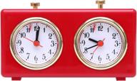 classic wind-up chess clock timer with large dial for easy reading and no battery requirement (red) logo