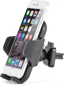 img 4 attached to 📱 iKross Lock Clip Air Vent Car Mount - Universal Phone Holder for Vehicle, Compatible with Smartphone/iPhone & More