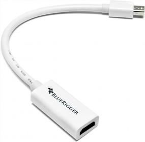 img 4 attached to 🔌 BlueRigger Mini DisplayPort to HDMI Female Adapter Cable (15cm) - MacBook Pro/Air Compatible - with HD Audio - Thunderbolt Support