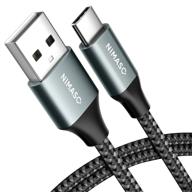 nimaso usb c cable 3a fast charge, 3.3ft type c charger premium nylon usb cable, usb a to type c charging cable fast charge for galaxy s10 s10+ / note 8, lg v20 and other usb c charger logo