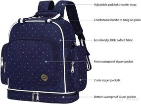 img 2 attached to QIMIAOBABY Waterproof Travel Diaper Backpack Handbag with Changing Pad - Smart Organizer Diaper Bag