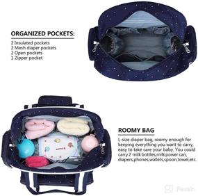 img 1 attached to QIMIAOBABY Waterproof Travel Diaper Backpack Handbag with Changing Pad - Smart Organizer Diaper Bag