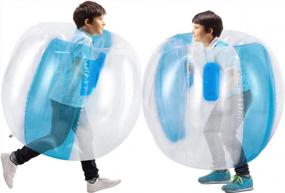 img 4 attached to 2-Pack Inflatable Sumo Bumper Balls For Kids Outdoor Play - Theefun 36In Durable PVC Vinyl Bopper Toys
