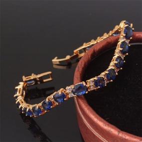img 1 attached to Rose Gold Plated CZ Stone Tennis Bracelet For Women | GULICX