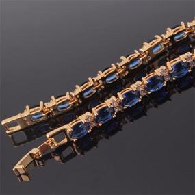 img 3 attached to Rose Gold Plated CZ Stone Tennis Bracelet For Women | GULICX