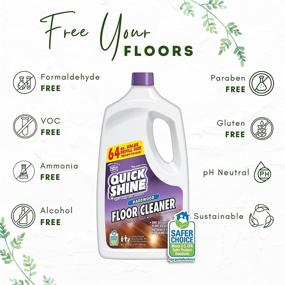 img 3 attached to 🌿 Quick Shine Hardwood Floor Cleaner 64oz: Naturally Cleans Dirt, Scuff Marks, and More!