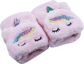 img 4 attached to 🧤 RARITYUS Convertible Fingerless Mittens: Girls' Cold Weather Accessories for Versatile Style and Warmth