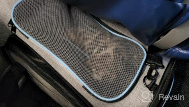 img 1 attached to Expandable Airline Approved Pet Carrier Bag For Cats And Small Dogs With Fleece Pad By Siivton review by Leandro Gray