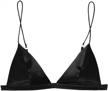 silriver women's silk satin triangle bralette soft cup wireless bra smooth and comfortable wire free bra top 2 logo