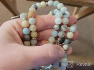 img 1 attached to GVUSMIL 8mm 108 Mala Beads Wrap Bracelet Necklace - Yoga Charm Bracelet with Natural Gemstones for Women and Men review by Ernest Etienne