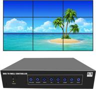 iseevy 9 channel 4k60 uhd video wall controller 3x3 2x4 4x2 tv splicing display support 3840x2160@60hz inputs and rotate 90 degree for portrait mode screens logo