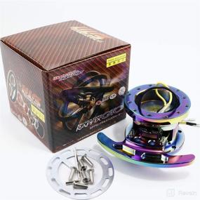 img 1 attached to Yunhine Works Bell GTC Tilt Racing Steering Wheel Quick Release Hub Kit: Ultimate Convenience with Removable Snap-Off Boss Kit Adapter Body