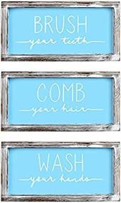 img 2 attached to Complete Your Rustic Bathroom Decor With LIBWYS'S Set Of 3 Bathroom Signs