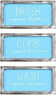 complete your rustic bathroom decor with libwys's set of 3 bathroom signs логотип