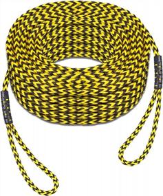 img 4 attached to SELEWARE 65Ft Tow Rope, Boating Tow Ropes For 1-4 Rider Towable Tubes, W/Floats, Stainless Steel Hook At Each End, Idear For Water Sports