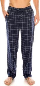 img 4 attached to Men'S Plaid Check Cotton Lounge Pants W/ Pockets - Soft & Comfy TINFL