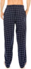 img 2 attached to Men'S Plaid Check Cotton Lounge Pants W/ Pockets - Soft & Comfy TINFL