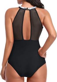 img 3 attached to Tempt Me V Neckline Monokini Swimwear Women's Clothing in Swimsuits & Cover Ups