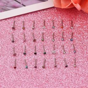 img 3 attached to Nose Piercing Jewelry For Women And Men - Zolure 18G 20G 22G Surgical Steel Nose Pin Bone Screws And Studs
